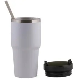 600ml Vacuum Insulated Mug White Open